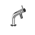 Sleek Modern Stainless Steel Faucet With Curved Spout And Single Handle Design For Home