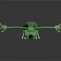 Green Animated Character With Big Eyes Long Limbs And Open Arms