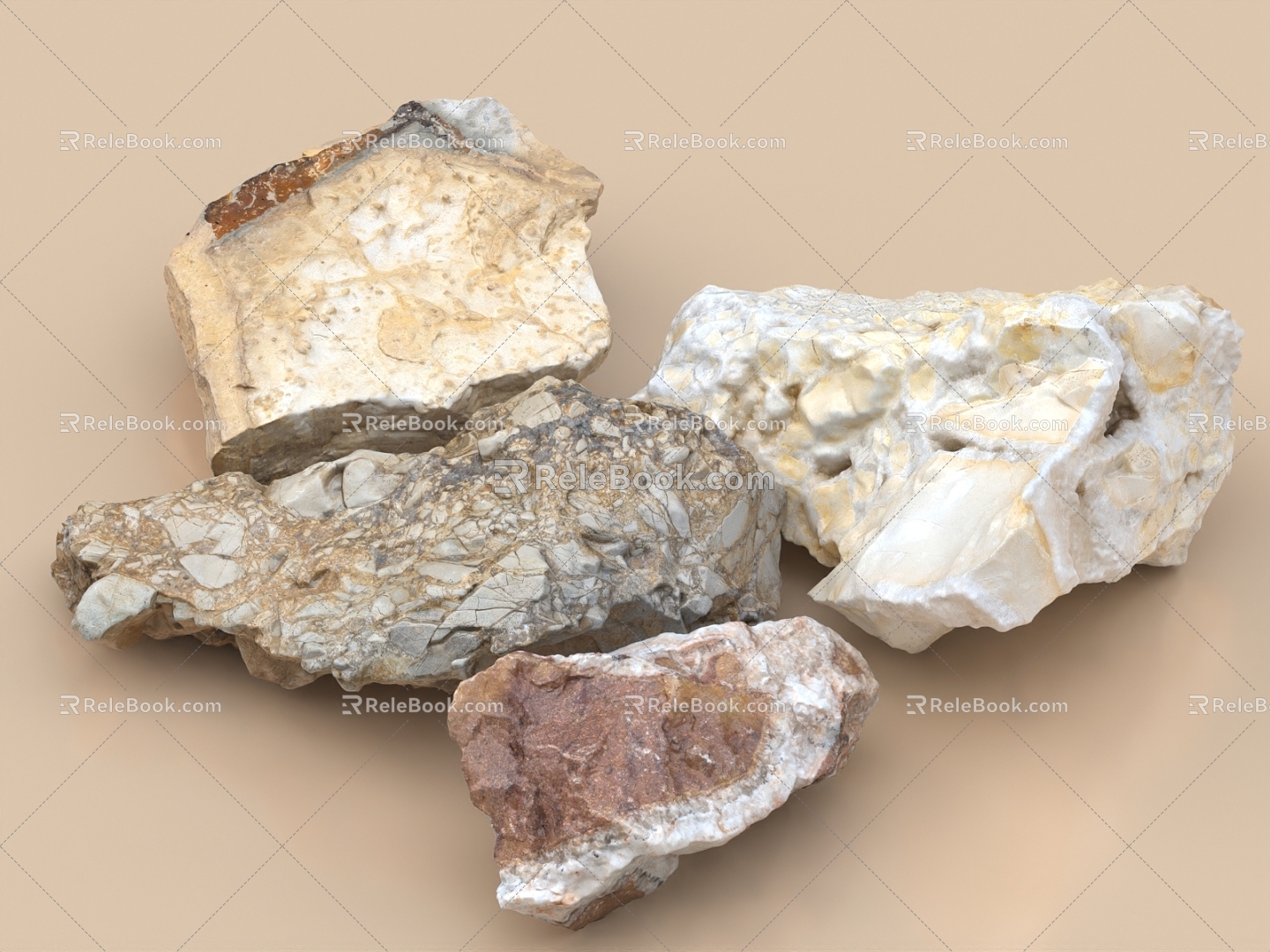 Stone Ore Rock Volcanic Rock Granite Gem Quartz Hemp Stone Marble 3d model