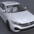 White Volkswagen Sedan With Sleek Exterior Design