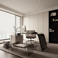 Modern Study Simple Study 3d model