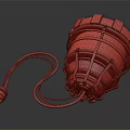 Wound Electrical Coil Component With Copper Wires Metal Frame Red White Insulation