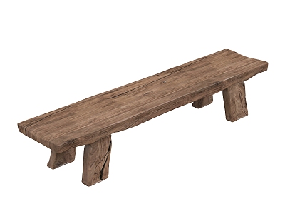 New Chinese Style Bench Stool Solid Wood Stool Low Stool Bench 3d model