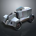 Futuristic Armored Functional Vehicle With Robust Structure