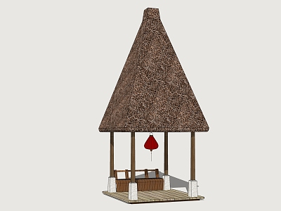 Thatched Pavilion Leisure Gazebo Holiday Gazebo 3d model