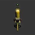 Advanced Chemical Weapon With Futuristic Design Yellow Containers And Mechanical Parts