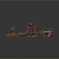 Industrial LOFT turret turntable sci-fi tower defense game tower defense 3d model