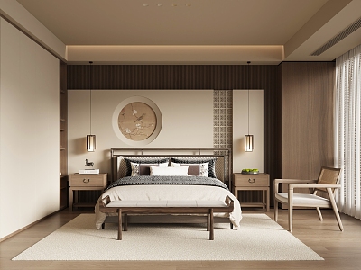 New Chinese Style Song Style Bedroom model