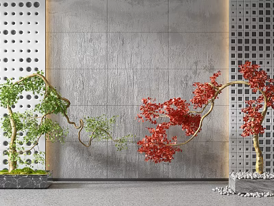 New Chinese Tree Landscape Tree Combination 3d model