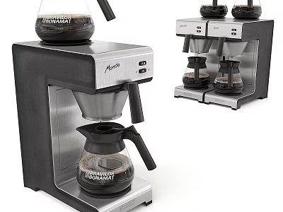 Kitchen Appliance Westinghouse Coffee Makers with Glass Carafe and Black Silver Design 3d model