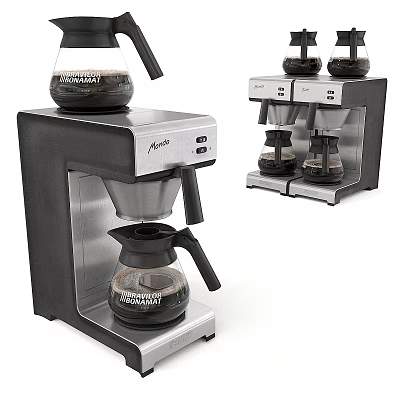 Kitchen Appliance Westinghouse Coffee Makers with Glass Carafe and Black Silver Design 3d model