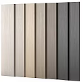 Modern Wood Wall Paneling Display With Various Natural Tones And Textured Finishes