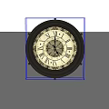 Vintage Round Wall Clock With White Dial Roman Numerals And Mechanical Gears