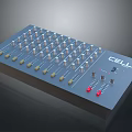 Professional CELL Audio Control Panel With Multiple Knobs Faders And Red Switches