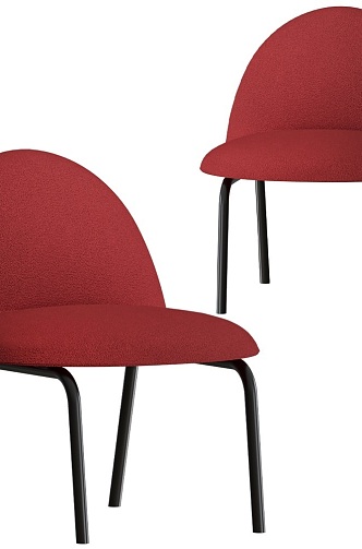 seater red single chair red lip 18 3d model