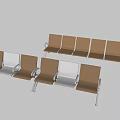 Modern Public Chairs Design With Brown Gray Seats And Metal Legs For Public Areas