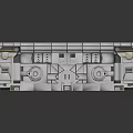 Industrial Metallic Mechanical Structure With Gear Mechanisms And Panel Components