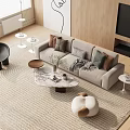 Modern Sofa Coffee Table Combination Sofa Combination 3d model