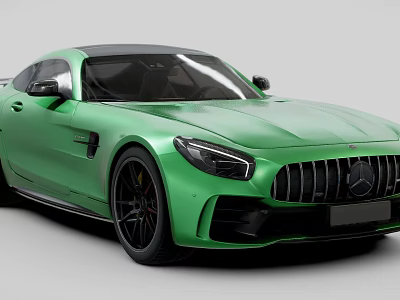 Green Mercedes High Performance Sports Car With Sleek Body And AMG Grille Design 3d model Green Mercedes High Performance Sports Car With Sleek Body And AMG Grille Design 3d model