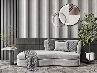 Modern chaise longues chaise longues combination 3d model