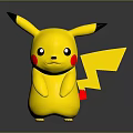 Yellow Pikachu Game Movie Character With Black Tipped Ears Red Cheeks And Lightning Shaped Tail