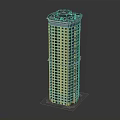 Future Architecture Design Of Futuristic Skyscraper With Glass Facade And Innovative Top Structure