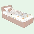 Modern Single Bed 3d model