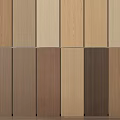 Wooden Wall Panel Samples With Various Colors And Natural Wood Grain Patterns 3d model