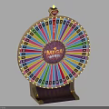 Vibrant MEGA Wheel Entertainment Table With Colorful Sections Gold Frame And Stand