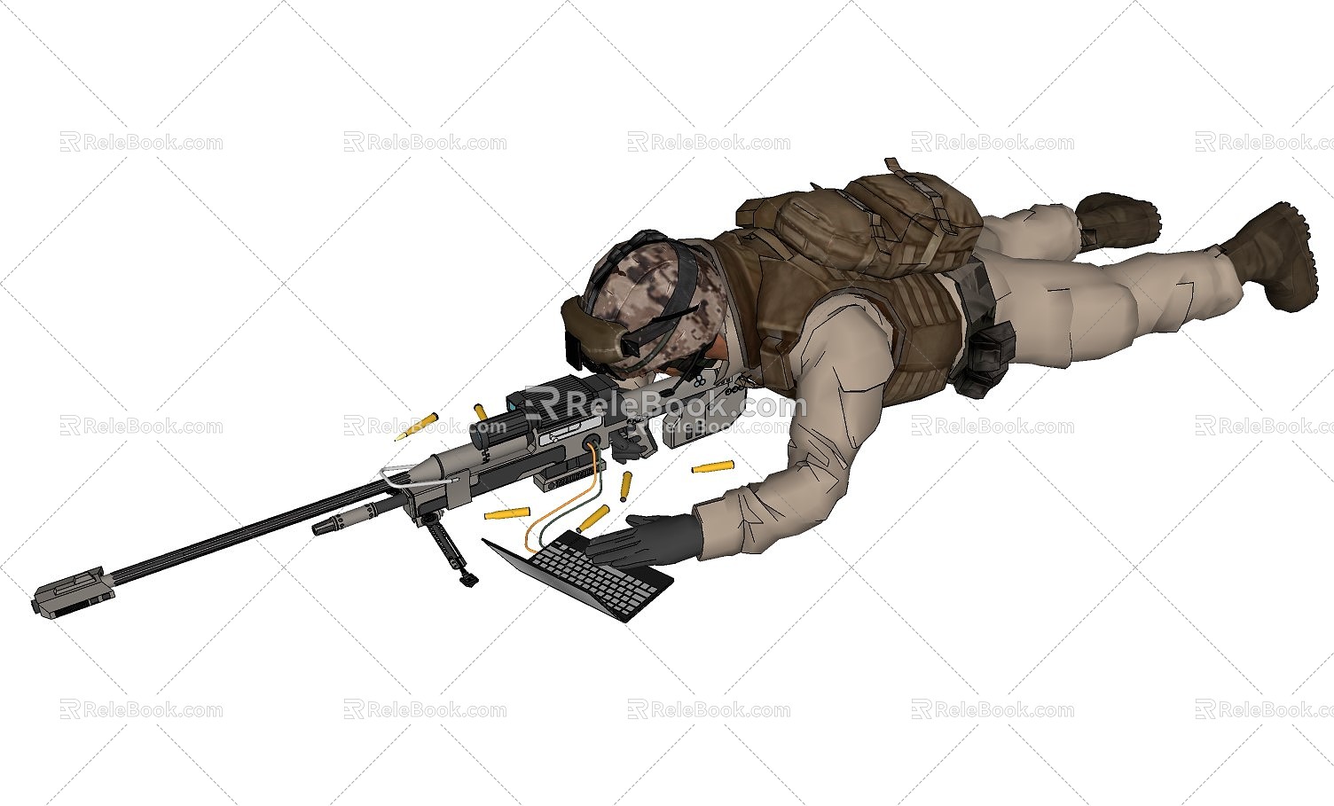 Modern Man Sniper Rifle 3d model