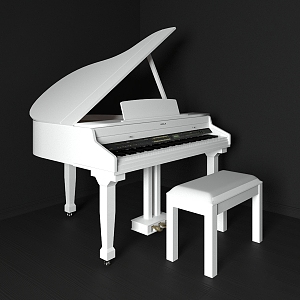 Grand Piano Stool 3d model