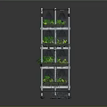Multi Tier Indoor Plant Stand With Sturdy Structure And Various Green Plants 3d model