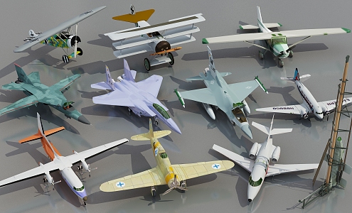 military aircraft military fighter transport aircraft military equipment 3d model