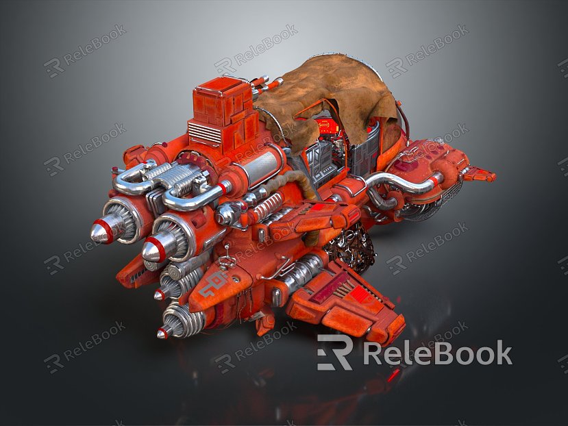 Industrial LOFT sci-fi equipment cutting equipment sand cutting tank construction equipment large machinery model