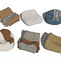 Stylish Bean Bag Chairs In Various Colors With Cozy Blankets For Living Room