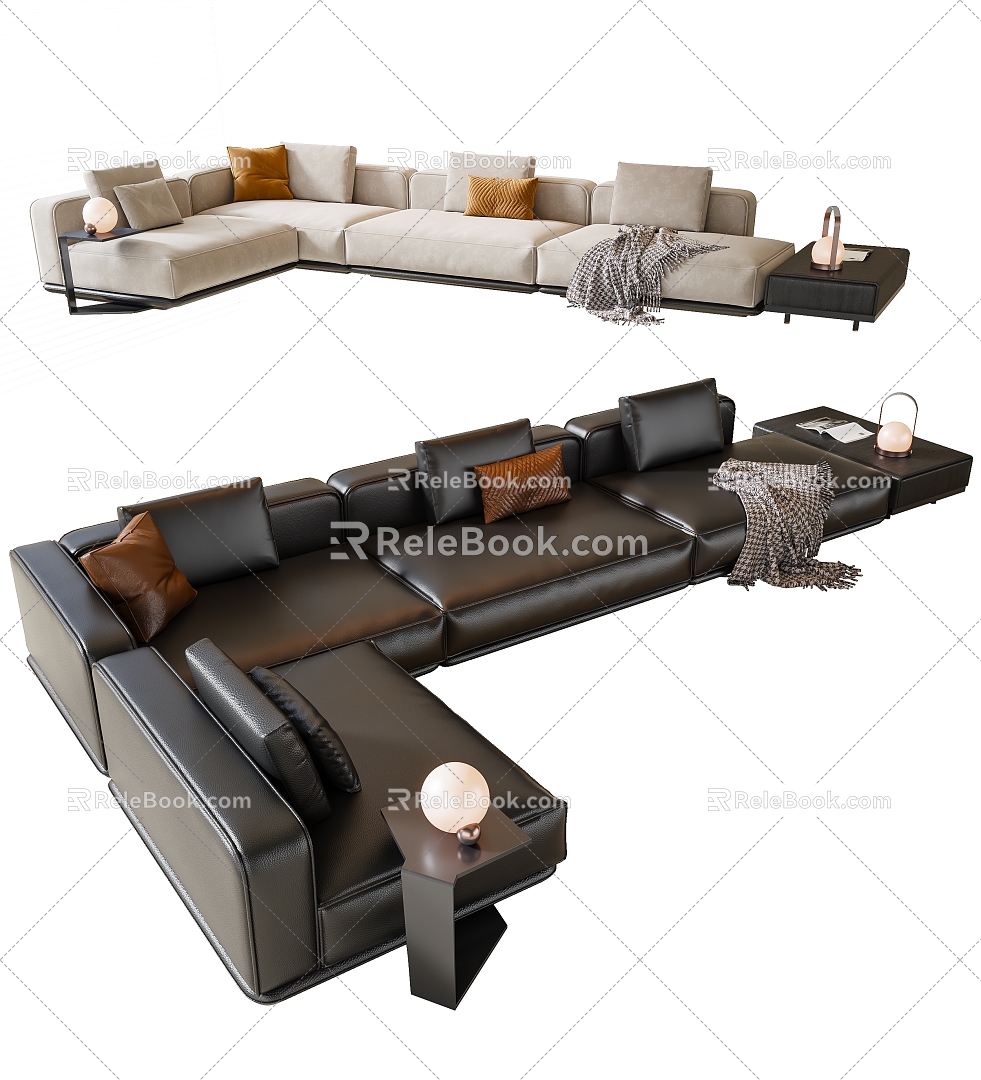 Modern Corner Sofa Leather Sofa model