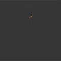 Wooden Fishing Rod With Reel And Silver Fish On Dark Grey Surface