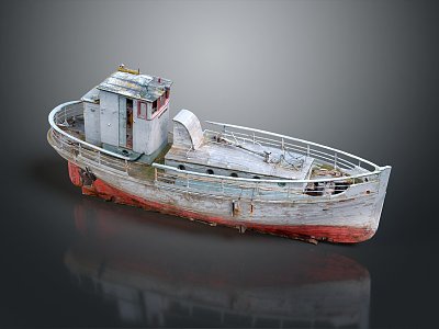 Modern Boat Small Boat Small Wooden Boat Fishing Boat Speedboat Single Boat Holiday Boat 3d model