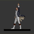 Modern game character Hamilton Hamilton Hamilton Wandering Singer 3d model