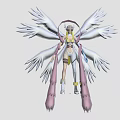 Game and Movie Character With Multiple White Wings Pink Accents And Fantasy Outfit