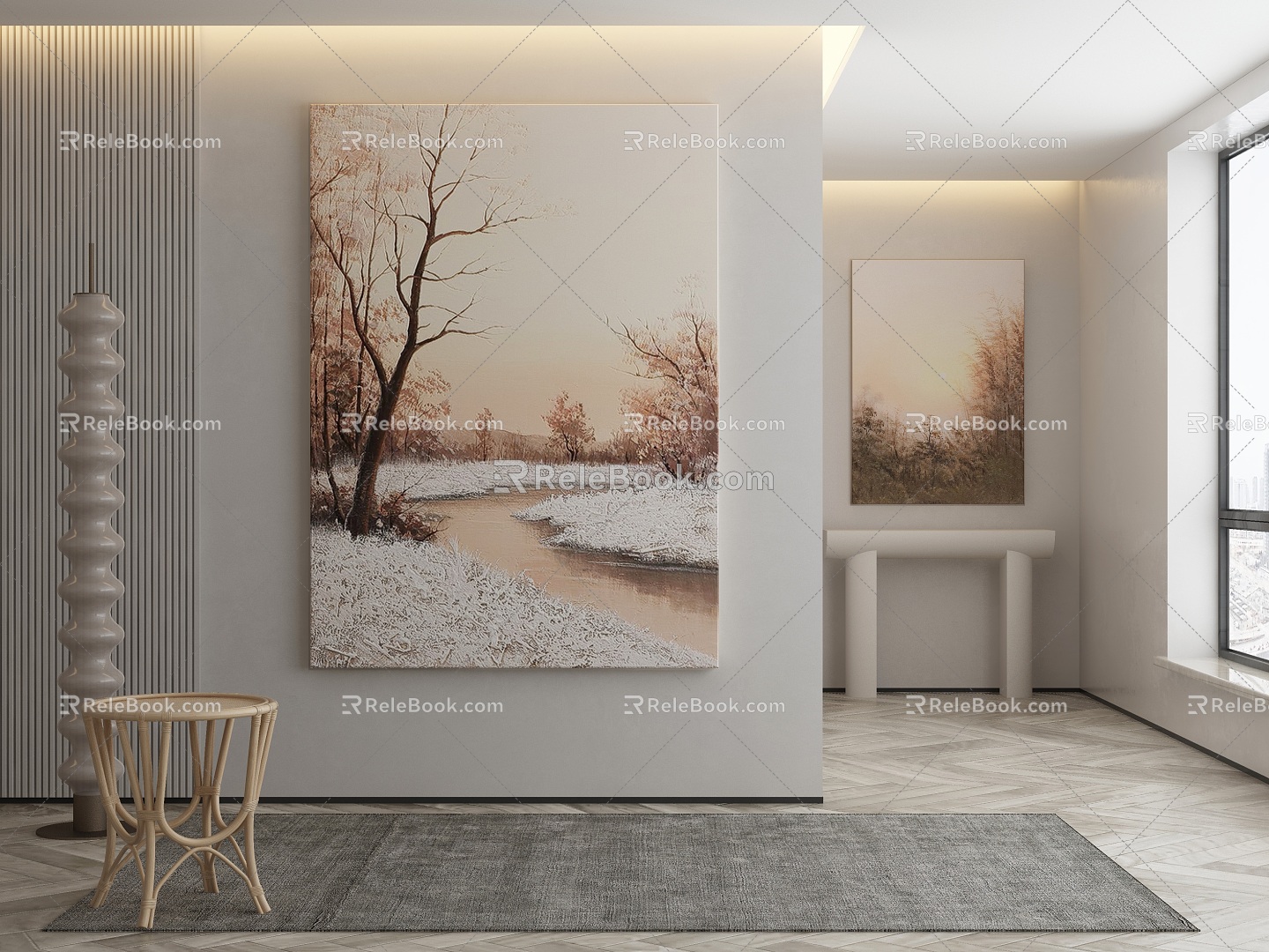 modern decorative painting 3d model