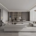 Modern Office Interior With Comfortable Sofas Coffee Table And Floor To Ceiling Windows