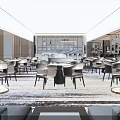 Elegant Modern Hotel Lobby Bar Interior With Comfortable Seating And Bar Counter