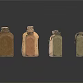 Vintage Military Style Water Canteen Collection In Various Colors For Daily Use