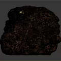 Natural Dark Wood Stone Featuring Rough Textured Surface And Organic Shape