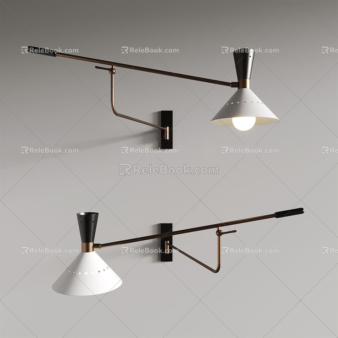 Modern Wall Lamp Turn Head Wall Lamp 3d model