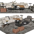 Modern sofa coffee table combination 3d model