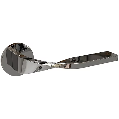 Modern Chrome Cabinet Handle With Sleek Shiny Metal Design For Furniture 3d model