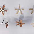 Different Design Air Conditioner Fans With Varied Blade Shapes Colors And Materials