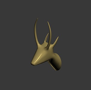 Modern animal wall decoration hook 3d model